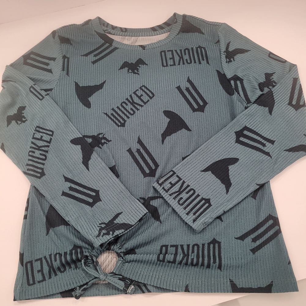 Wicked Graphic Long Sleeve Tee - Teal/Black